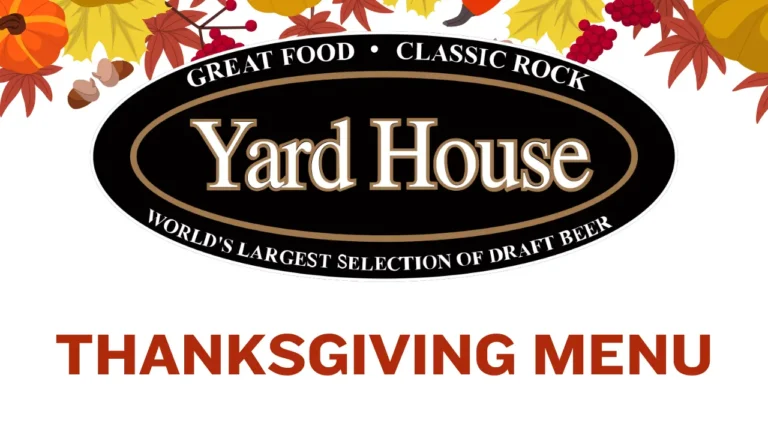 YARDHOUSE tHANKSGIVING MENU
