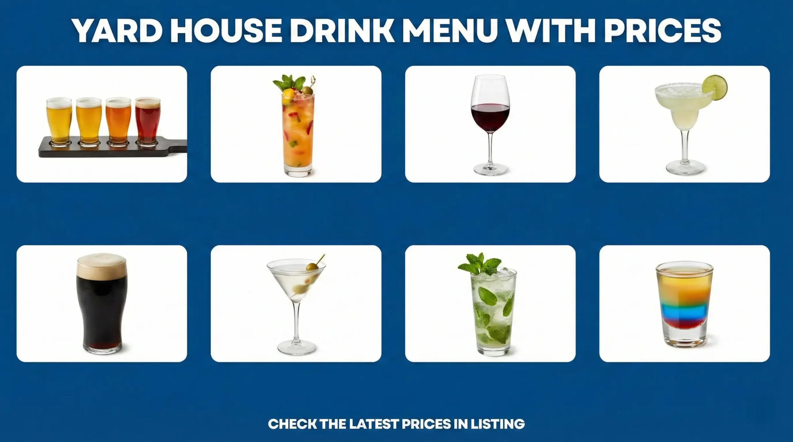Yard House Drink Menu With Prices