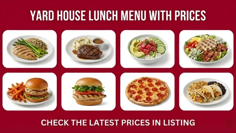 Yard House Lunch Menu With Prices
