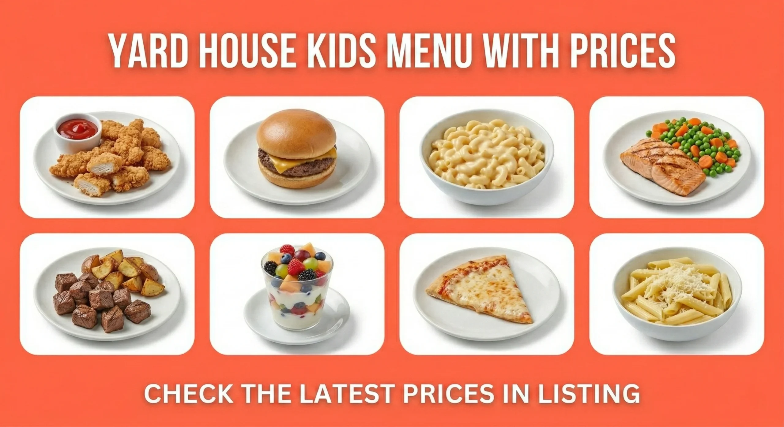 Yard House Kids Menu With Prices